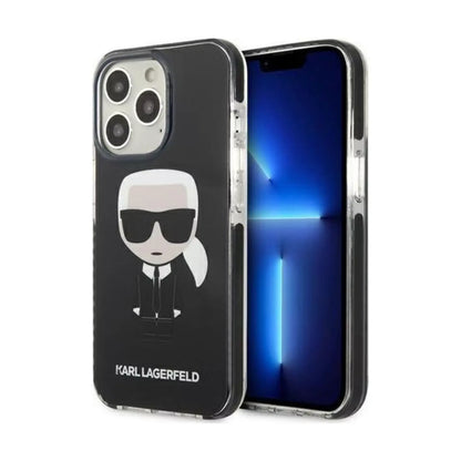 Karl Lagerfeld Hülle KLHCP13LTPEIKK Iconik Karl Schwarz – iPhone 13 Pro / 13