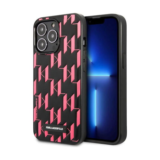 Karl Lagerfeld Monogramm Plakette Case, Schwarz - iPhone 13 Pro Max