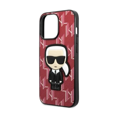 Karl Lagerfeld Monogramm Iconic Patch Case, Rot - iPhone 13 / 13 Pro