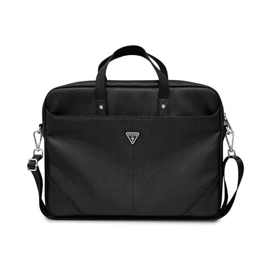 Guess Tasche Saffiano Hot Stamp Triangle Logo Schwarz – Universal