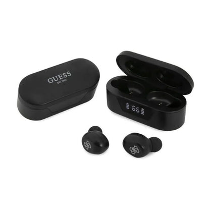 Guess TWS Earphones BT5.0, Ladecase 5 h - Schwarz