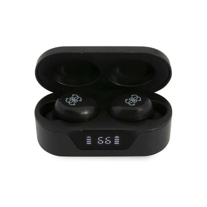 Guess TWS Earphones BT5.0, Ladecase 5 h - Schwarz