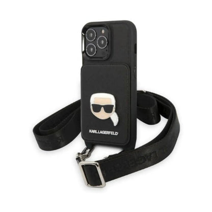 Karl Lagerfeld Hardcase KLHCP13LSAKHPK, Schwarz - iPhone 13 / 13 Pro