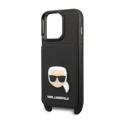 Karl Lagerfeld Hardcase KLHCP13LSAKHPK, Schwarz - iPhone 13 / 13 Pro