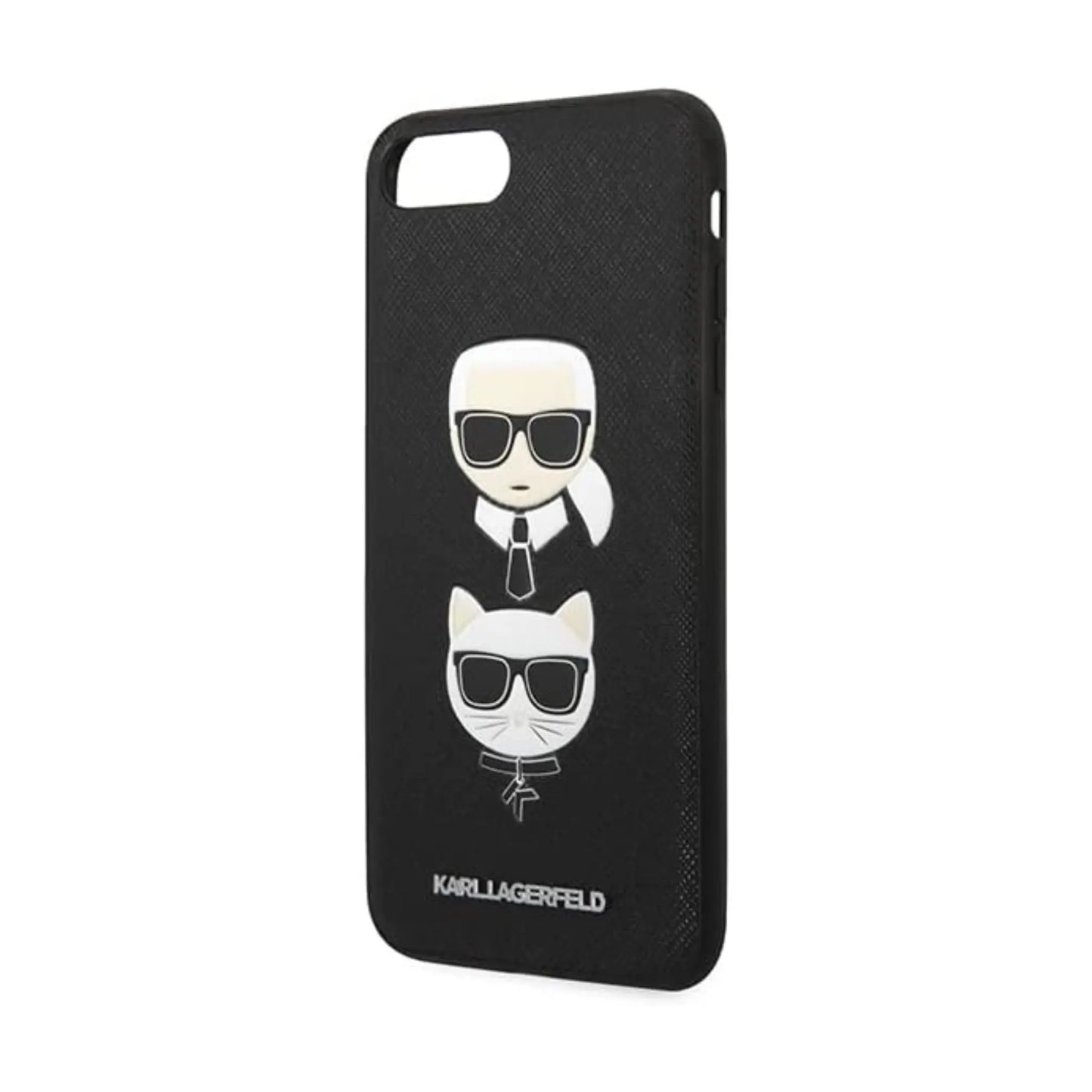 Karl Lagerfeld Saffiano Karl & Choupette Heads Case, Schwarz - iPhone 8 Plus / 7 Plus