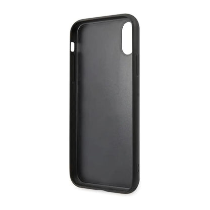 Karl Lagerfeld Saffiano Karl & Choupette Heads Case, Schwarz - iPhone Xs Max