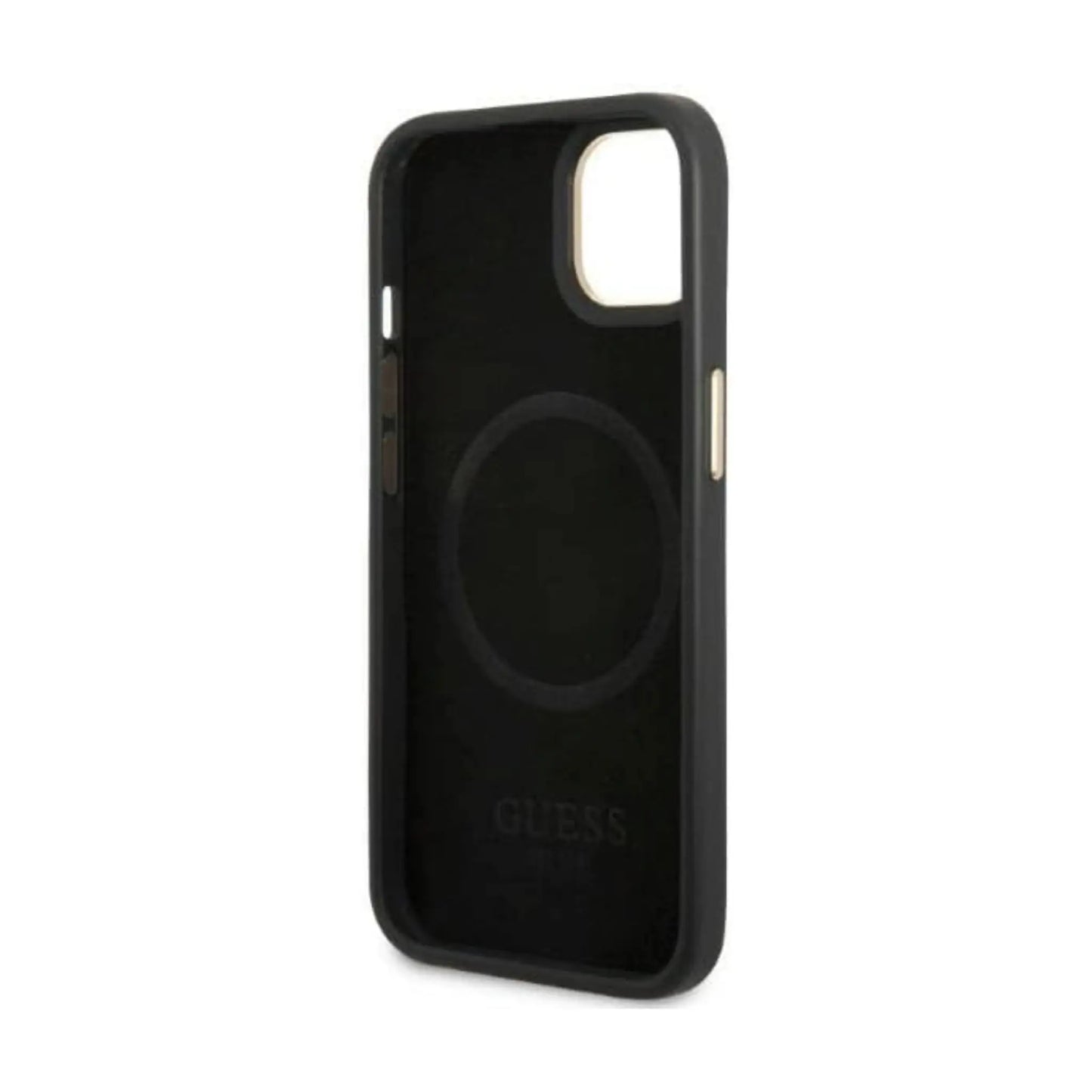 Guess Hülle 4G Logo Plate MagSafe Schwarz - iPhone 13