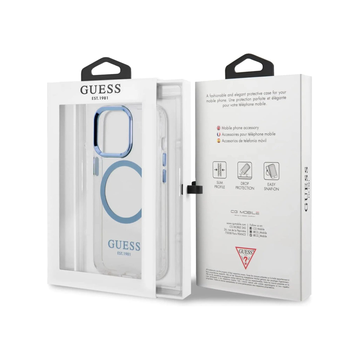 Guess Hülle Metal Outline MagSafe Kompatibel Transparent – iPhone 13 Pro Max