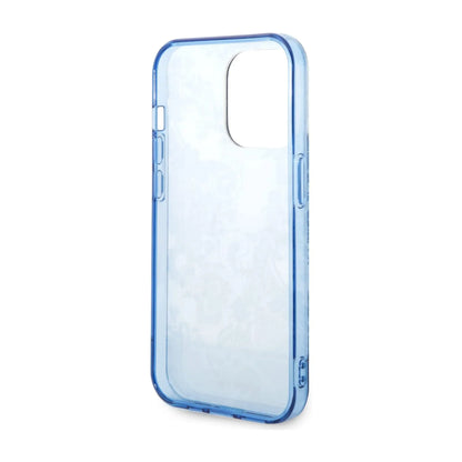 Guess Handyhülle GUHCP14LHGPLHB Porzellan Kollektion Blau – iPhone 14 Pro