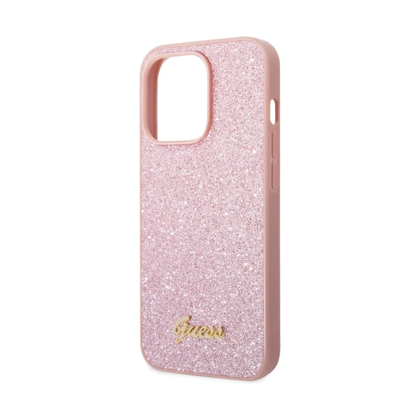 Guess Glitter Script Hülle Pink – iPhone 14 Pro