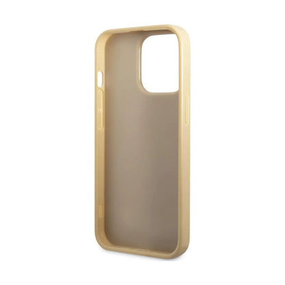 Guess Glitter Flakes Metal Logo Hülle Gold – iPhone 14 Pro Max