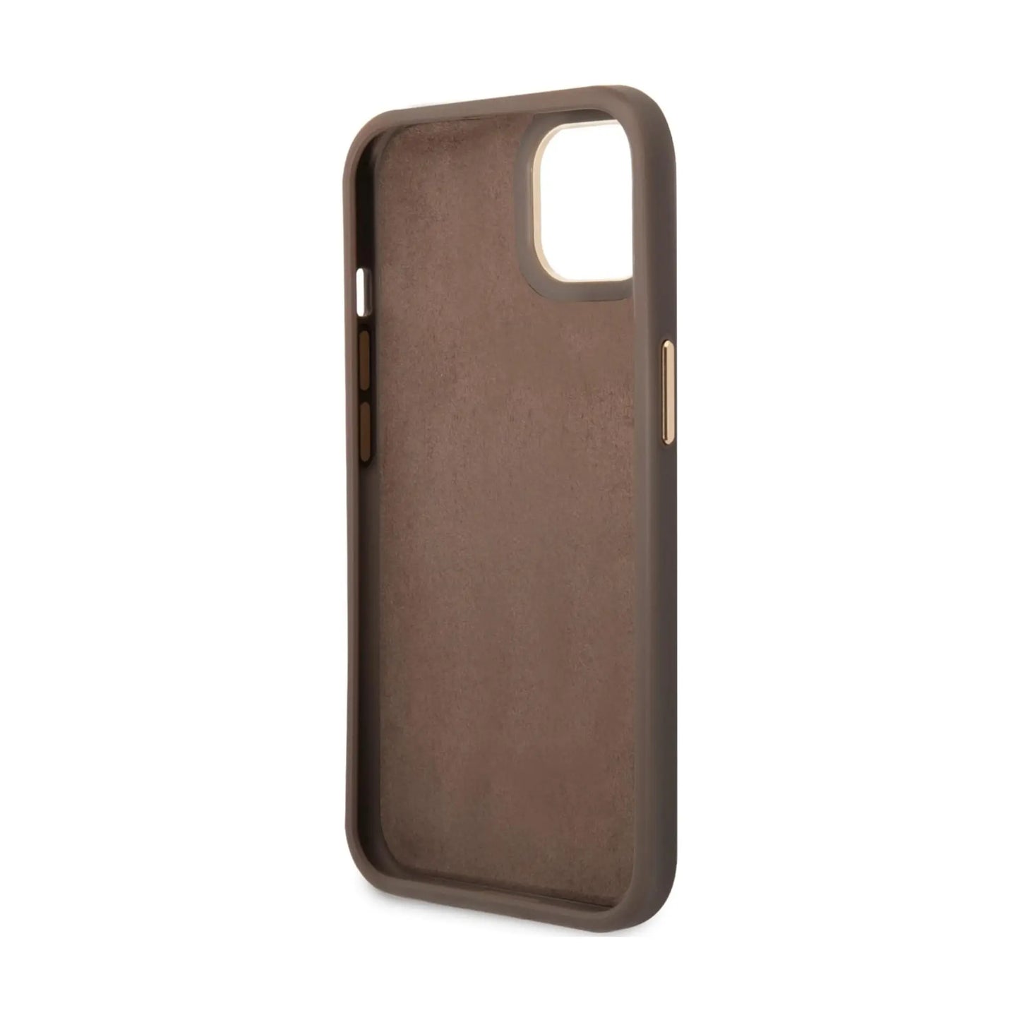 Guess 4G Metal Camera Outline Case, Braun – iPhone 14 Plus