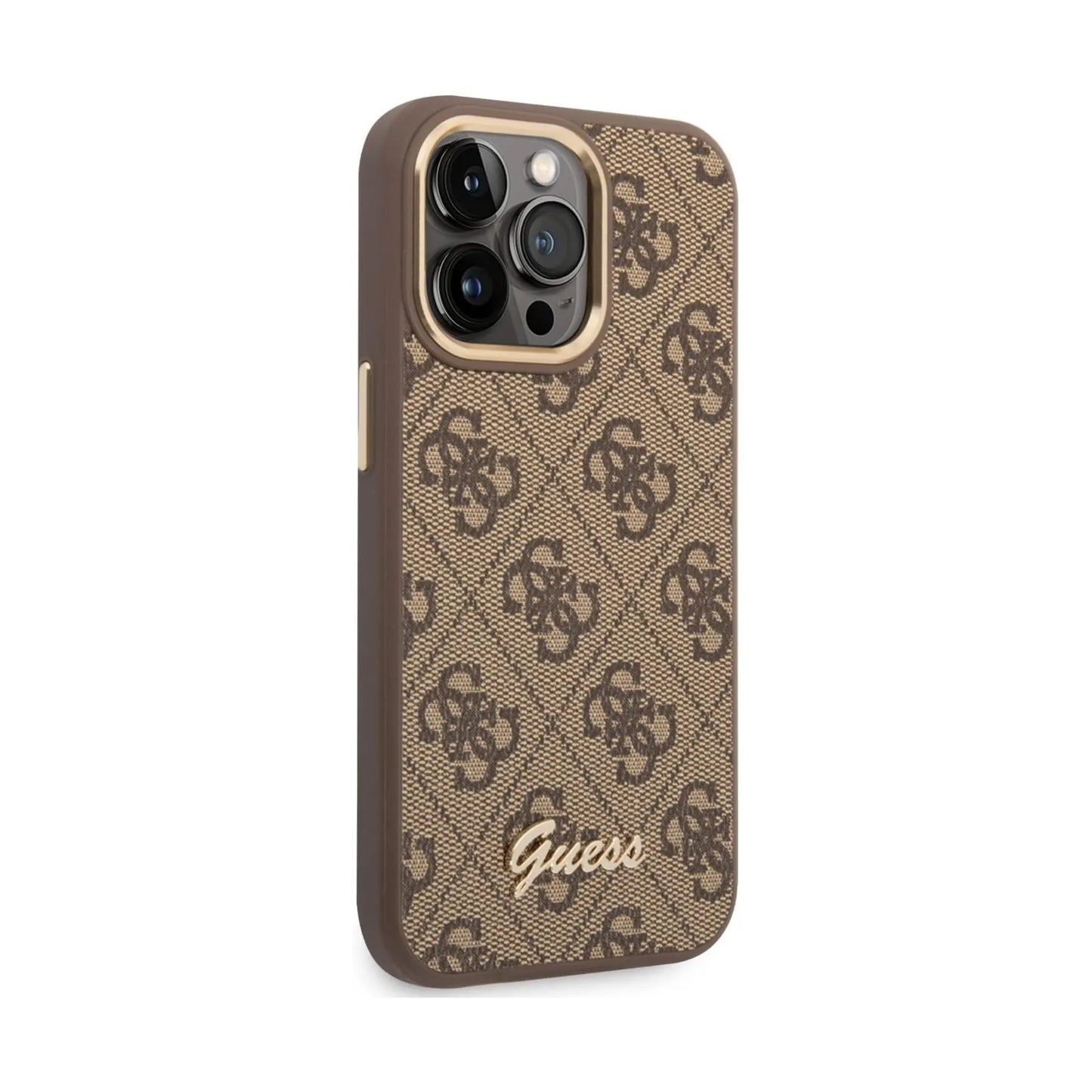 Guess 4G Metal Camera Outline Hülle Braun – iPhone 14 Pro Max