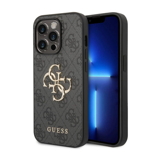 Guess Hülle 4G Metal Logo Dunkelgrau – iPhone 14 Pro Max