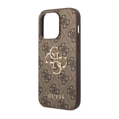 Guess Hülle GUHCP14X4GMGBR Golden Logo Braun – iPhone 14 Pro Max