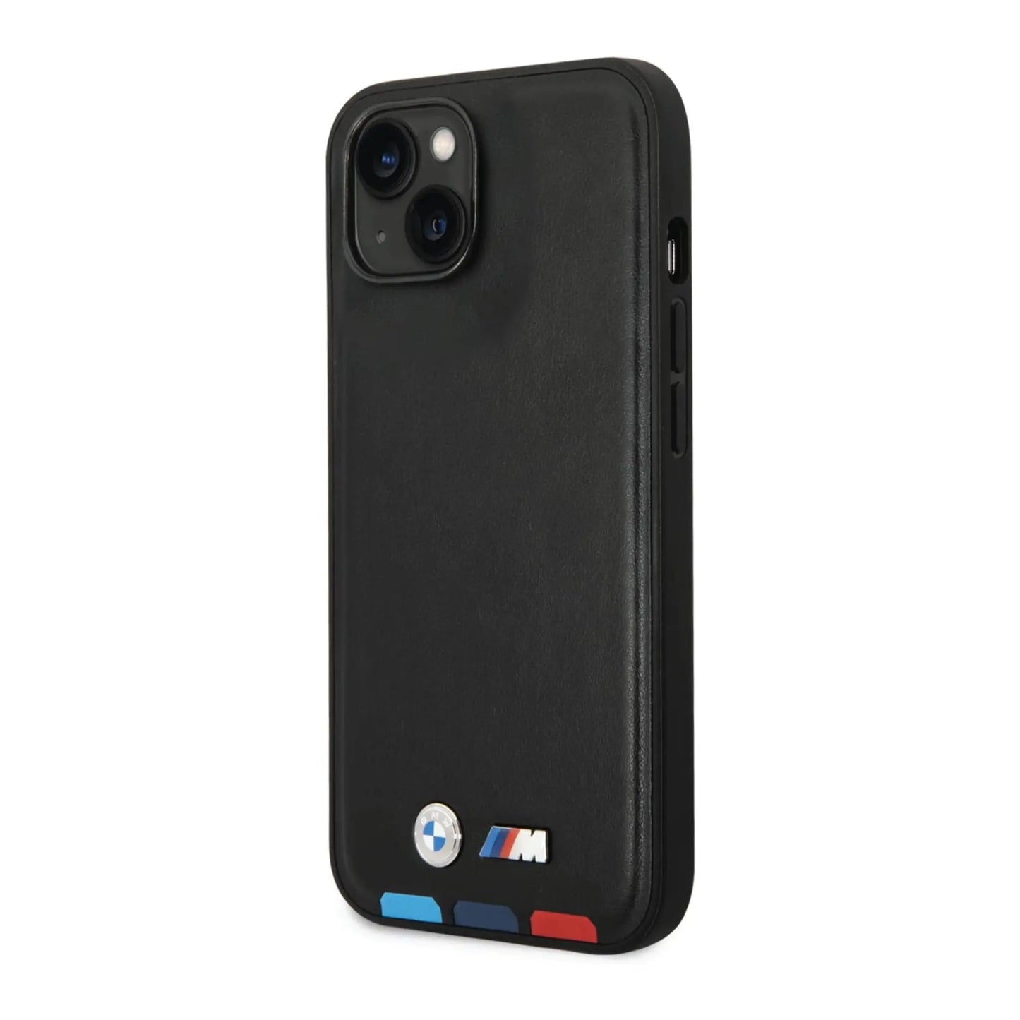 BMW Hülle Leather Hot Stamp Tricolor Schwarz – iPhone 14