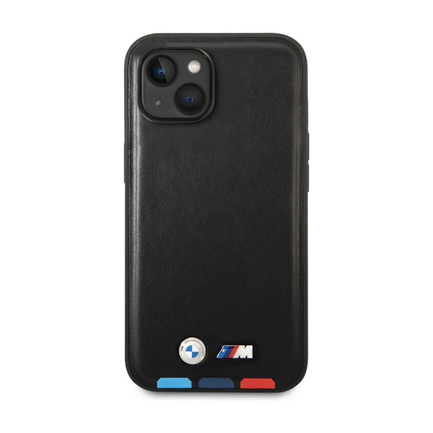 BMW Hülle Leather Hot Stamp Tricolor Schwarz – iPhone 14