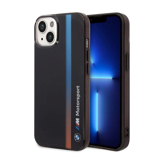BMW Hülle IML Tricolour Stripe Schwarz – iPhone 14