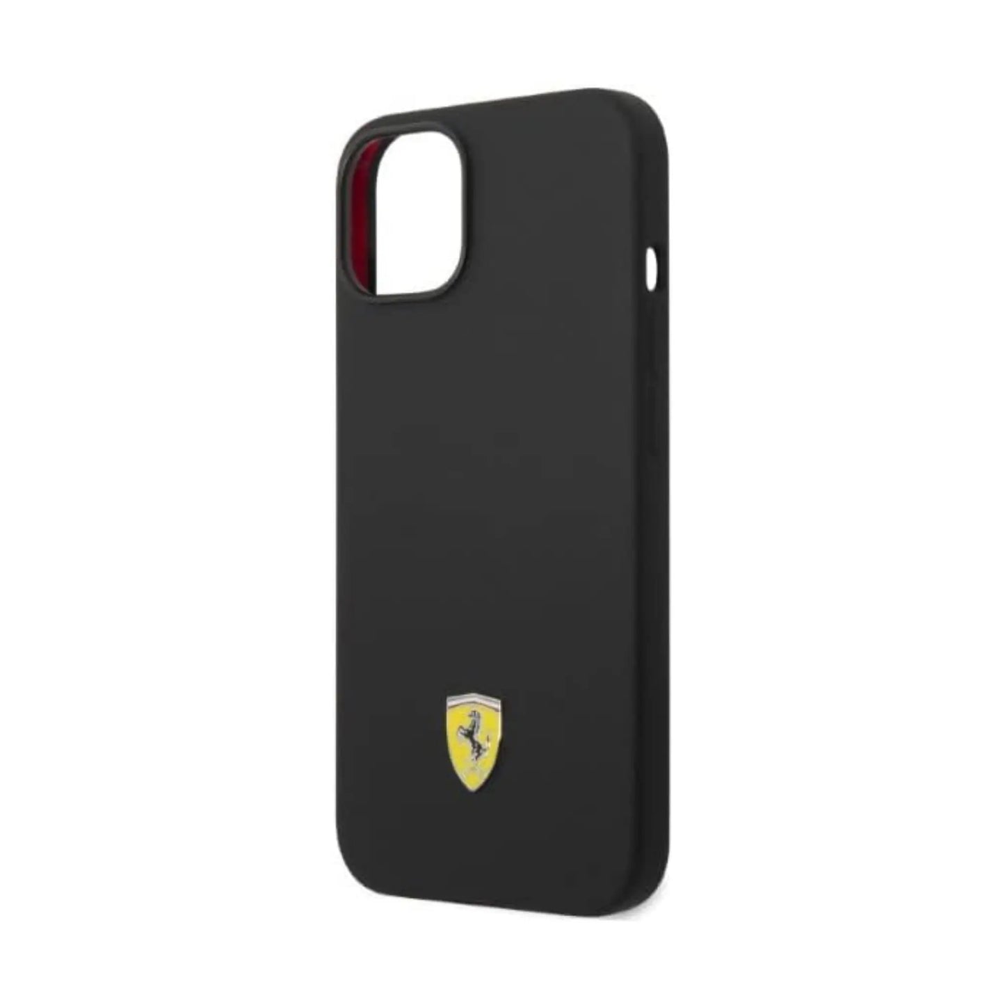Ferrari Silikon Metal Logo MagSafe Case, Schwarz – iPhone 14 Plus