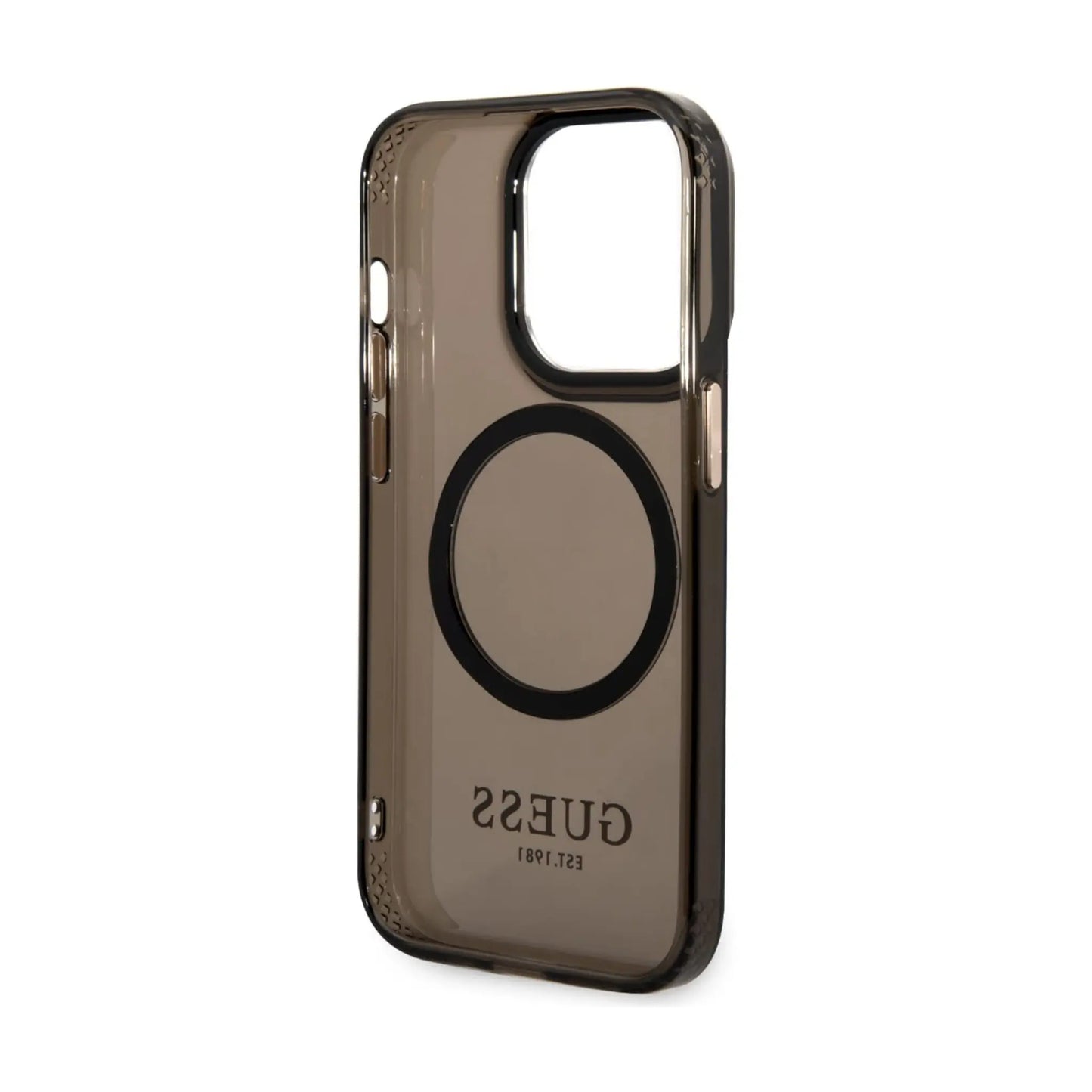 Guess Hülle Gold Outline Translucent MagSafe Schwarz - iPhone 14 Pro Max