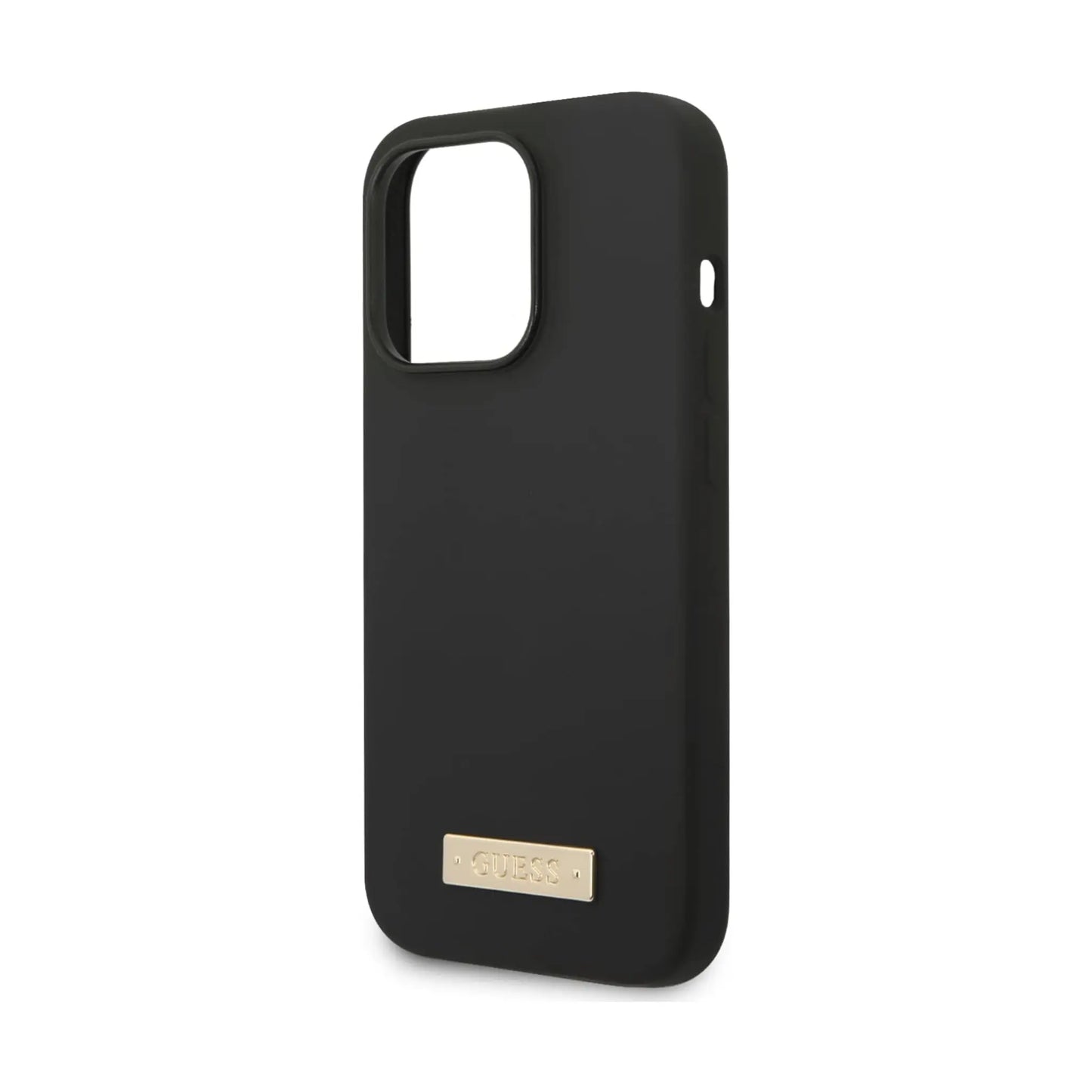 Guess Hülle Silicone Plaque MagSafe Schwarz - iPhone 14 Pro