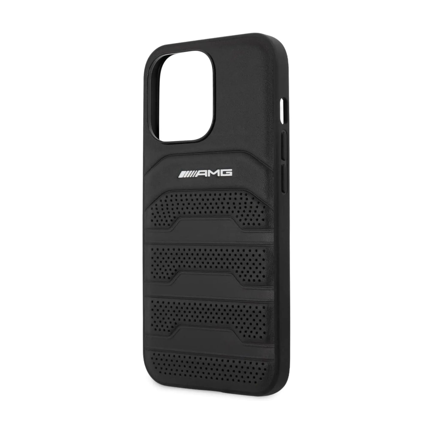AMG iPhone 14 Pro Hülle, Schwarz – Relieflinien Robust Case