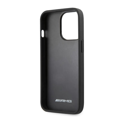 AMG iPhone 14 Pro Hülle, Schwarz – Relieflinien Robust Case
