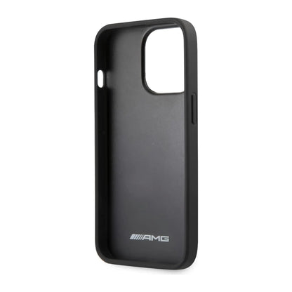 AMG iPhone 14 Pro Max Hülle, Schwarz – Relieflinien Robust Case