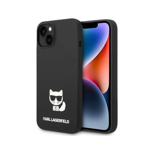 Karl Lagerfeld Silikon Choupette Körper Hardcase KLHCP14SSLCTBK, Schwarz - iPhone 14