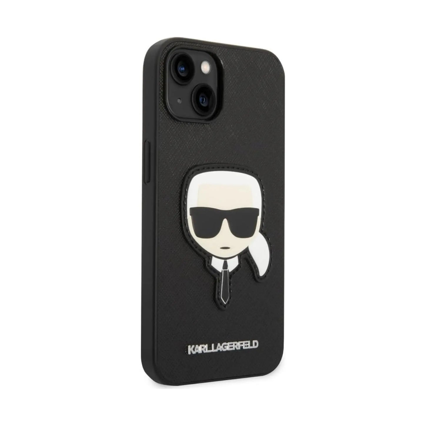 Karl Lagerfeld Saffiano Karl Head Patch Case, Schwarz - iPhone 14 Plus