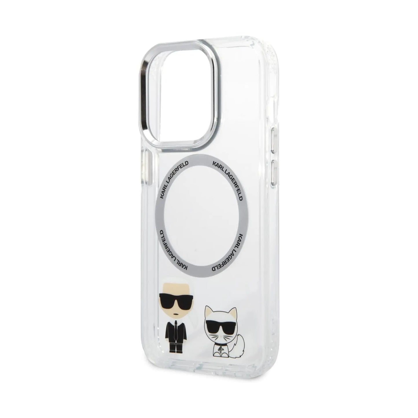 Karl Lagerfeld Karl & Choupette Aluminium MagSafe Case, Transparent - iPhone 14 Pro Max