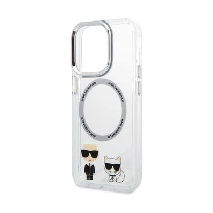 Karl Lagerfeld Karl & Choupette Aluminium MagSafe Case, Transparent - iPhone 14 Pro Max