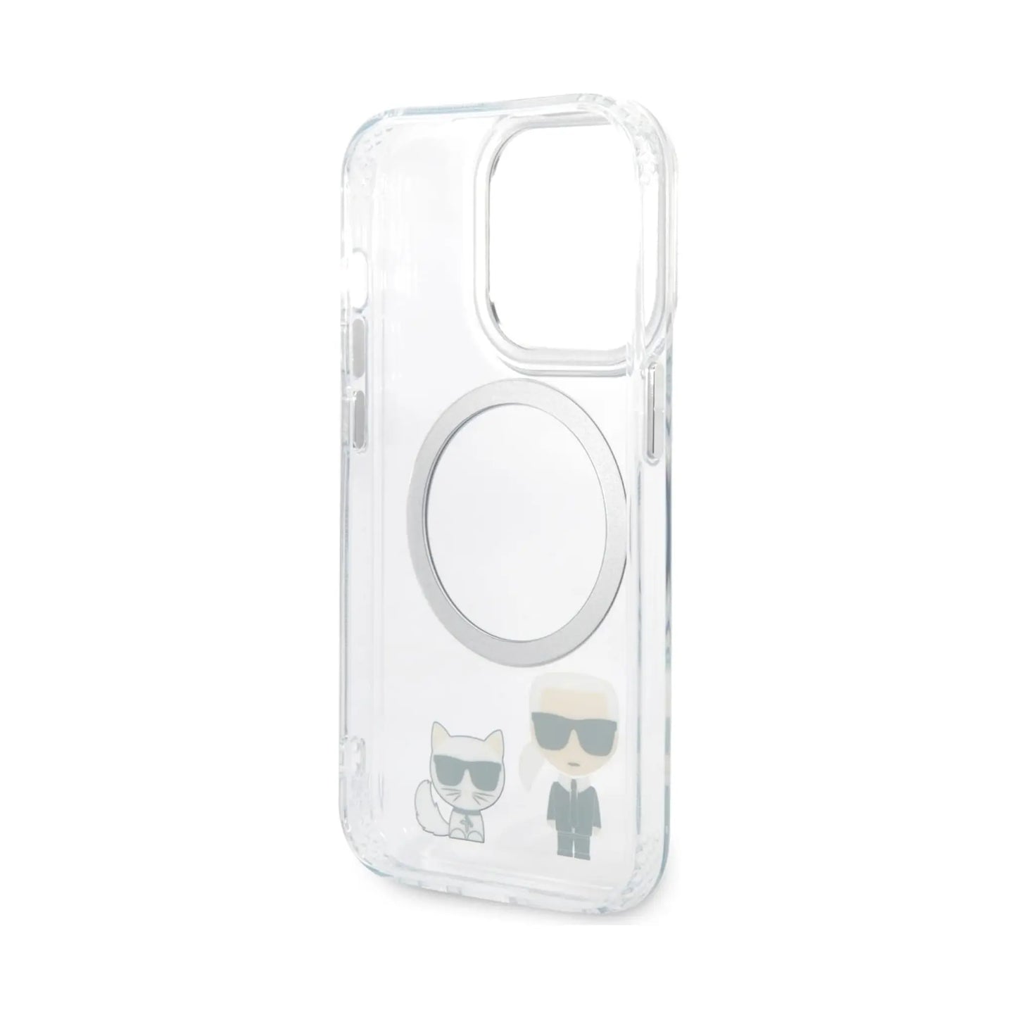 Karl Lagerfeld Karl & Choupette Aluminium MagSafe Case, Transparent - iPhone 14 Pro Max