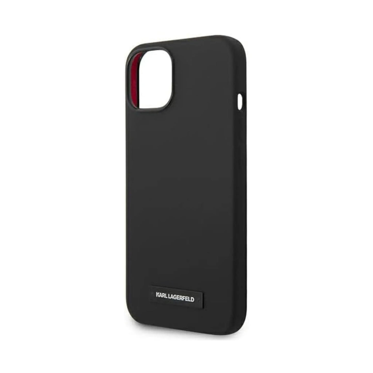 Karl Lagerfeld Silikon Plaque Case KLHMP14SSLMP1K, Schwarz - iPhone 15 / 14 / 13