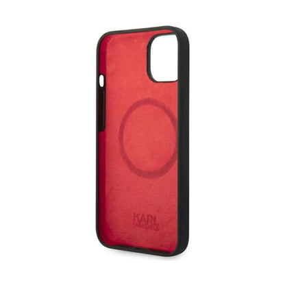 Karl Lagerfeld Silikon Plaque Case KLHMP14SSLMP1K, Schwarz - iPhone 15 / 14 / 13