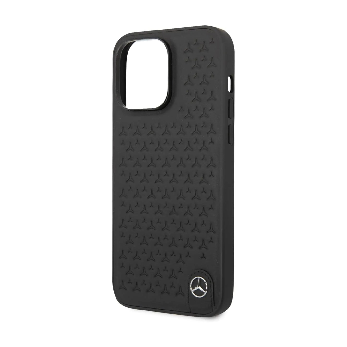 Mercedes Hülle MEHCP14X8REMPK Leather Stars Pattern Schwarz – iPhone 14 Pro Max
