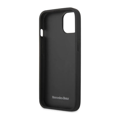 Mercedes iPhone 14 Plus Hülle, Schwarz – Leder Urban Line Hardcase MEHCP14MARMBK