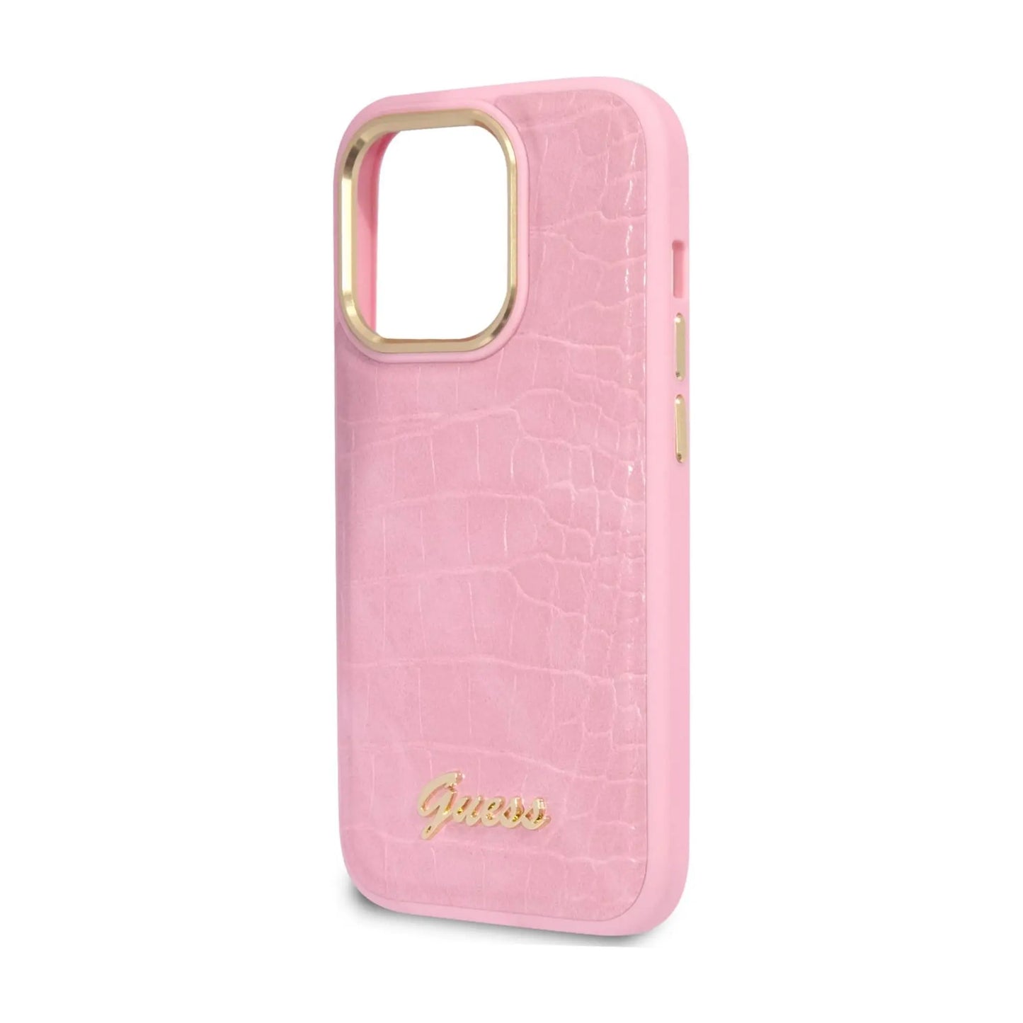 Guess GUHCP14SHGCRHP Croco Collection Case, Rosa – iPhone 14