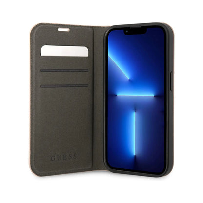 Guess Hülle GUHCP7CGRE Bookcase Kunstleder Rosa - iPhone 14 Pro