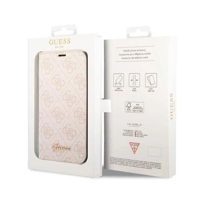 Guess Hülle GUHCP7CGRE Bookcase Kunstleder Rosa - iPhone 14 Pro
