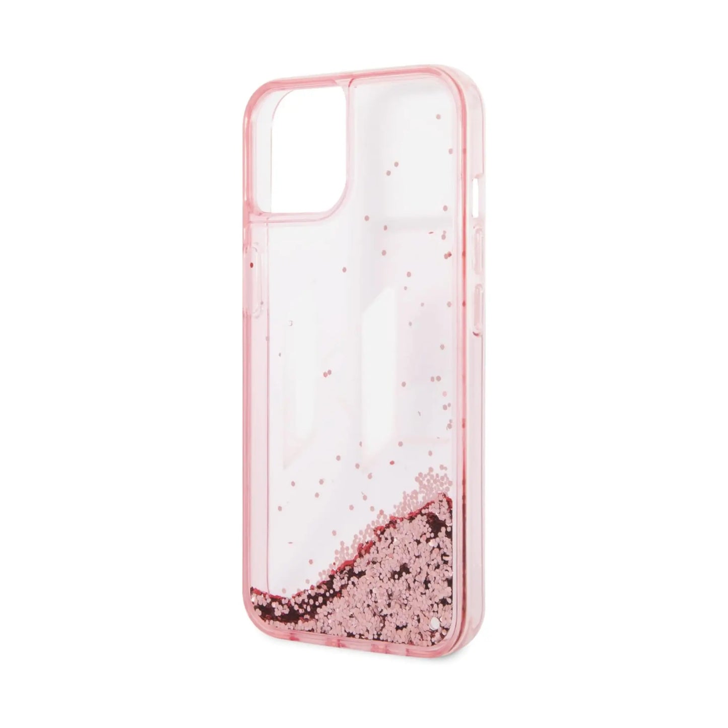 Karl Lagerfeld Liquid Glitter Big Logo Case, Pink - iPhone 14