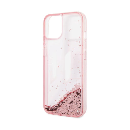 Karl Lagerfeld Liquid Glitter Big Logo Case, Pink - iPhone 14