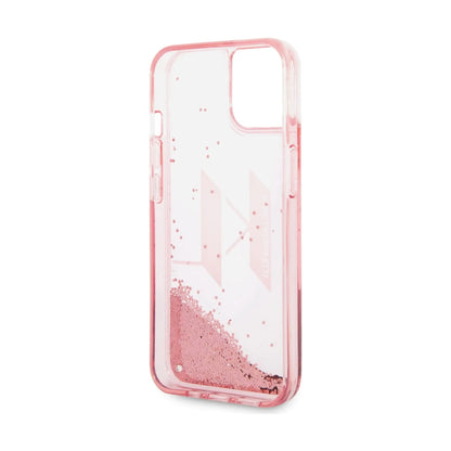 Karl Lagerfeld Liquid Glitter Big Logo Case, Pink - iPhone 14