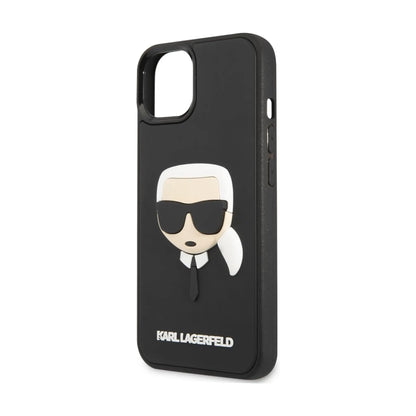 Karl Lagerfeld 3D Rubber Karl’s Head Case, Schwarz - iPhone 14 Plus