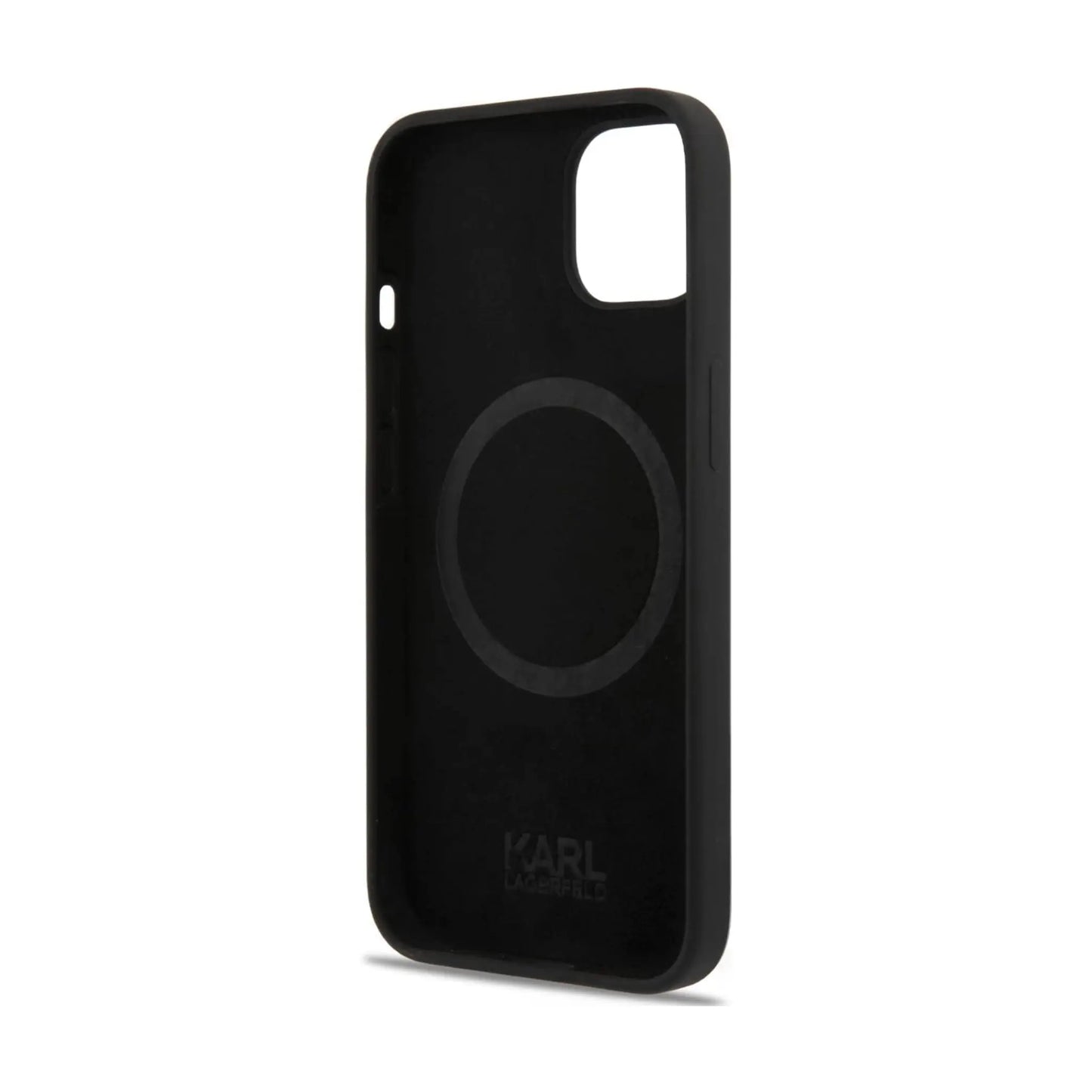 Karl Lagerfeld Liquid Silikon Karl & Choupette MagSafe Case, Schwarz - iPhone 14