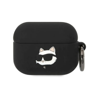 Karl Lagerfeld Silikon Choupette Kopf 3D Case, Schwarz - AirPods Pro