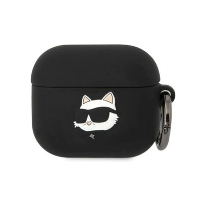 Karl Lagerfeld Silikon Choupette Kopf 3D Case, Schwarz - AirPods 3