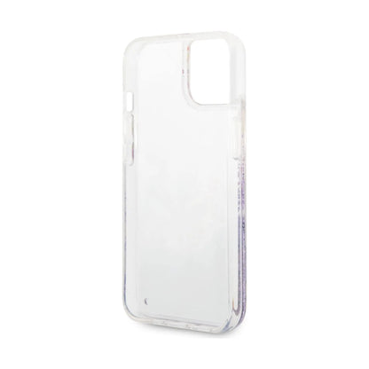 Guess GUHCP14MLFLSU Liquid Flower Glitter Case, Lila – iPhone 14 Plus