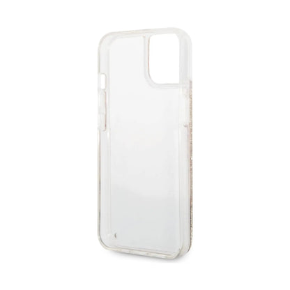 Guess GUHCP14MLFLSD Paisley Liquid Glitter Case, Gold – iPhone 14 Plus