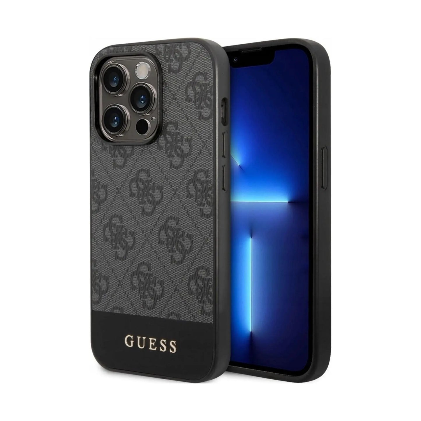 Guess Hülle 4G Stripe Back Cover Grau – iPhone 14 Pro